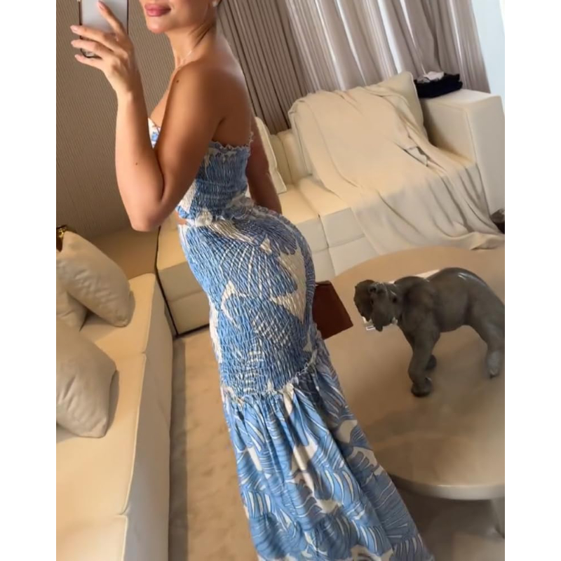 CHICME Floral Vacation Dress H - đánh giá và giá Maxi Dress Halter